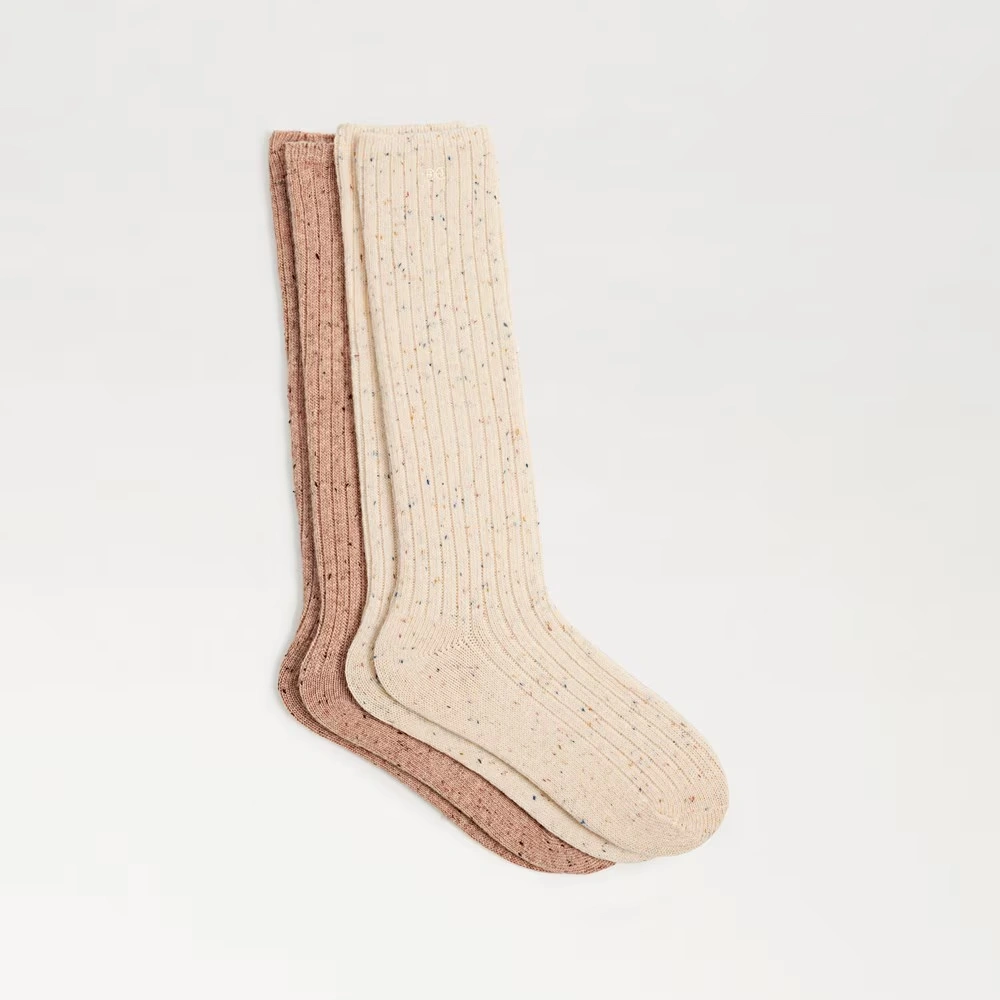 2 Pack Sparkle Rib Slouchy Socks
