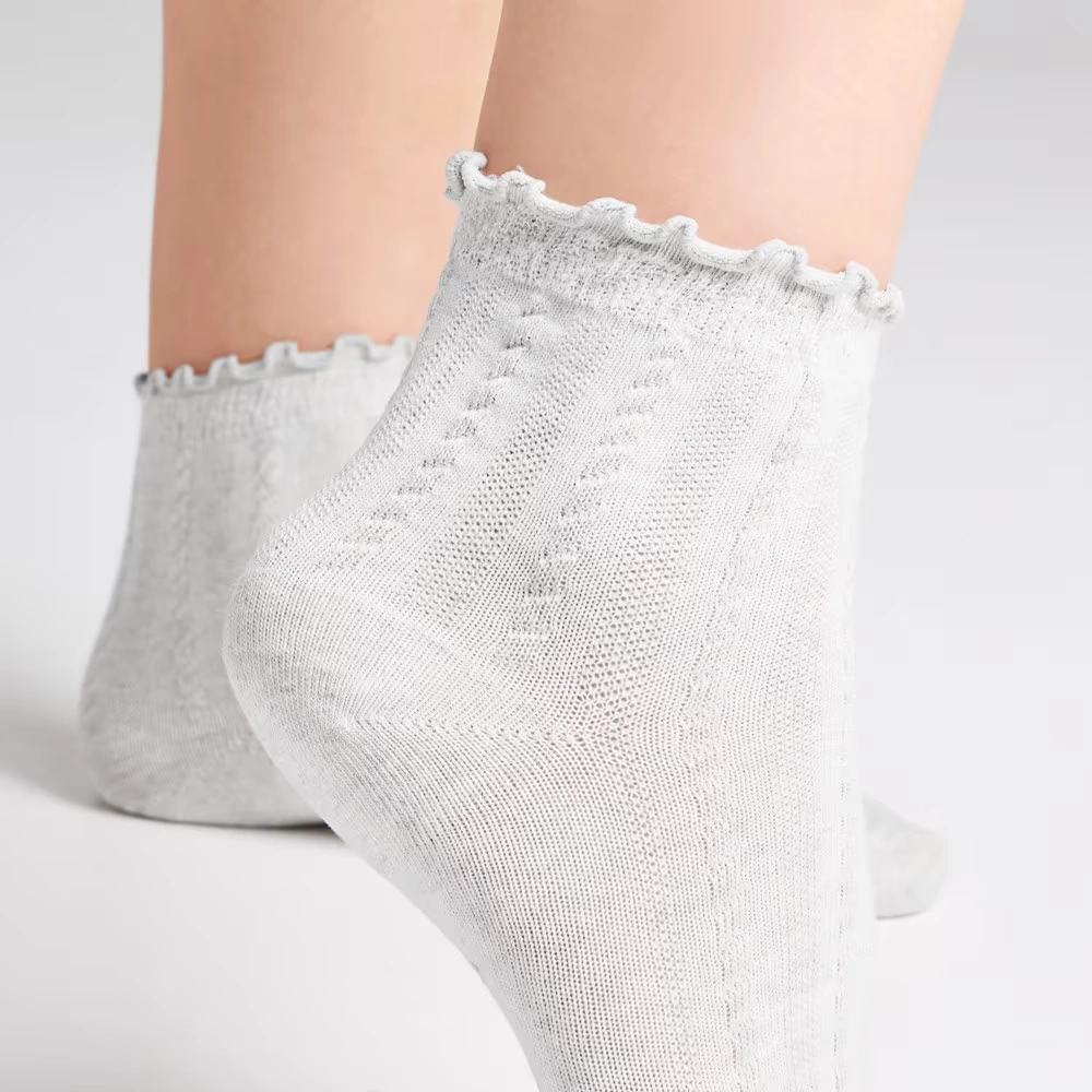 3 Pack Cotton Blend Pointelle Midanklet