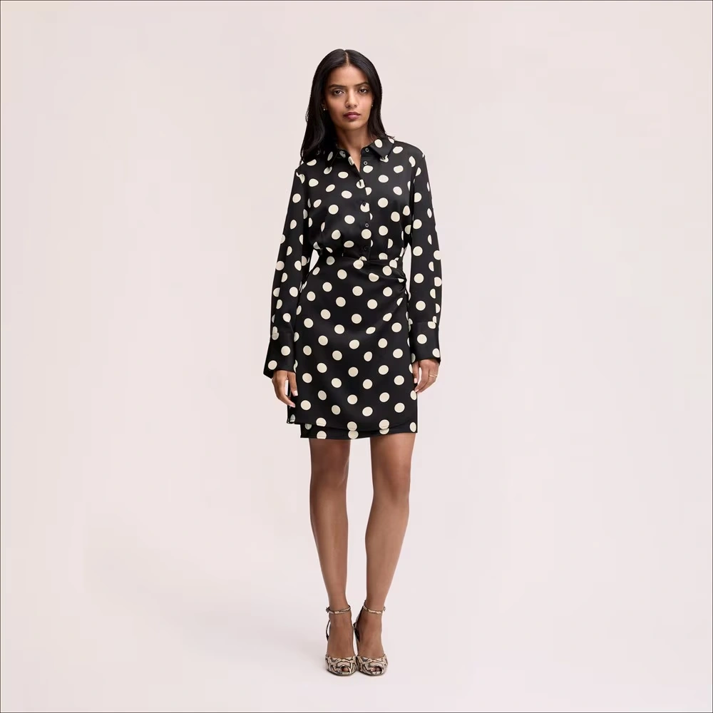 Dot Shirt Mini Dress