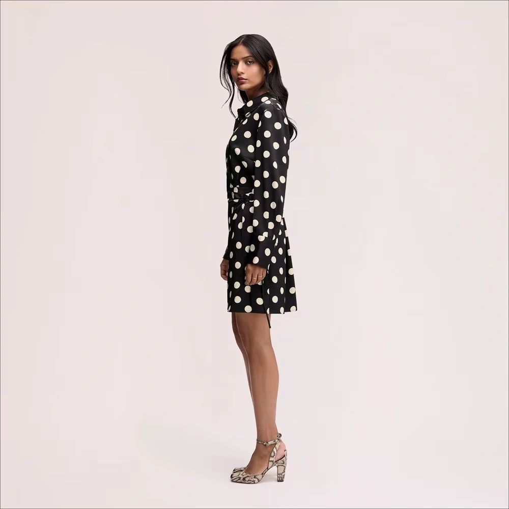 Dot Shirt Mini Dress