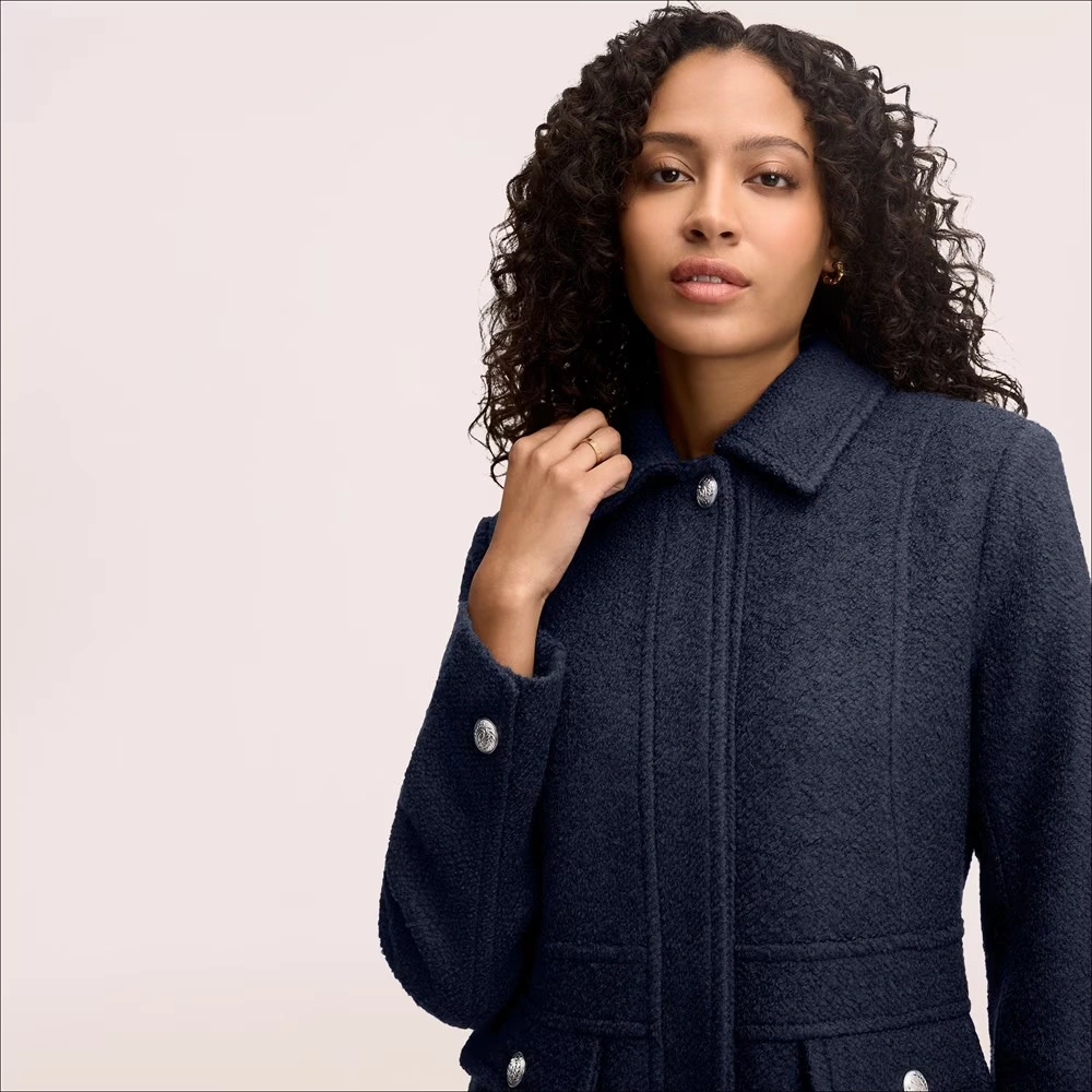 Inset Waist Boucle Trench