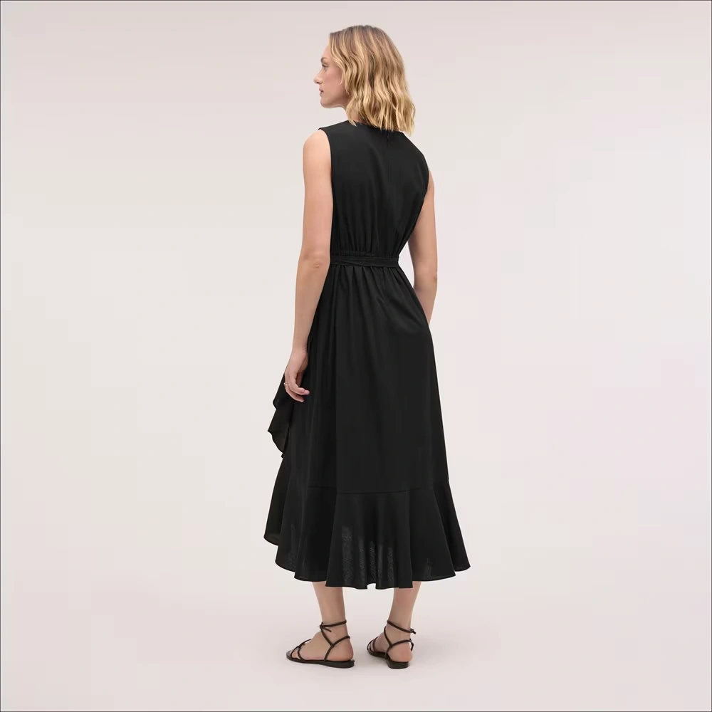 Sleeveless Faux Wrap Maxi Dress 4 Sleeveless Faux Wrap Maxi Dress