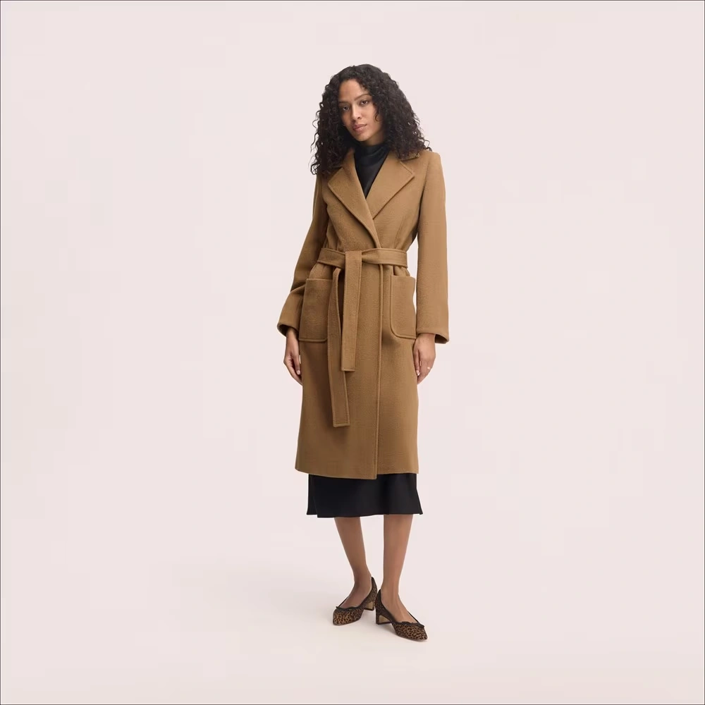 Wrap with Patch Pockets Coat