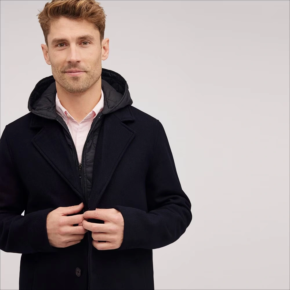 Single Breasted Wool Quilted Bib Coat 3 Single Breasted Wool Quilted Bib Coat