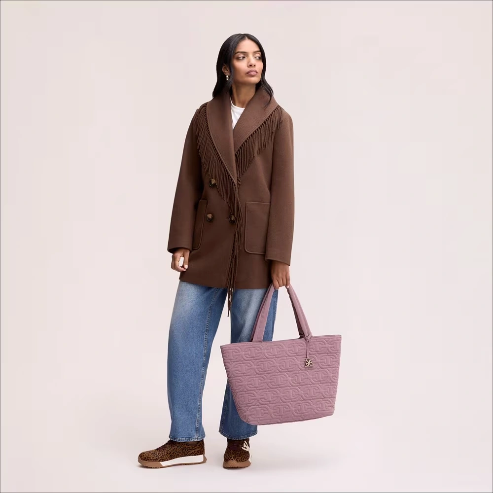 Ethyl Quilted Logo Zip Top Tote