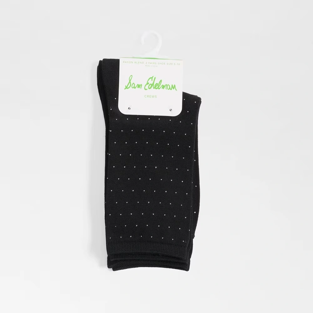 2 Pack Rayon Pin Dot Crew