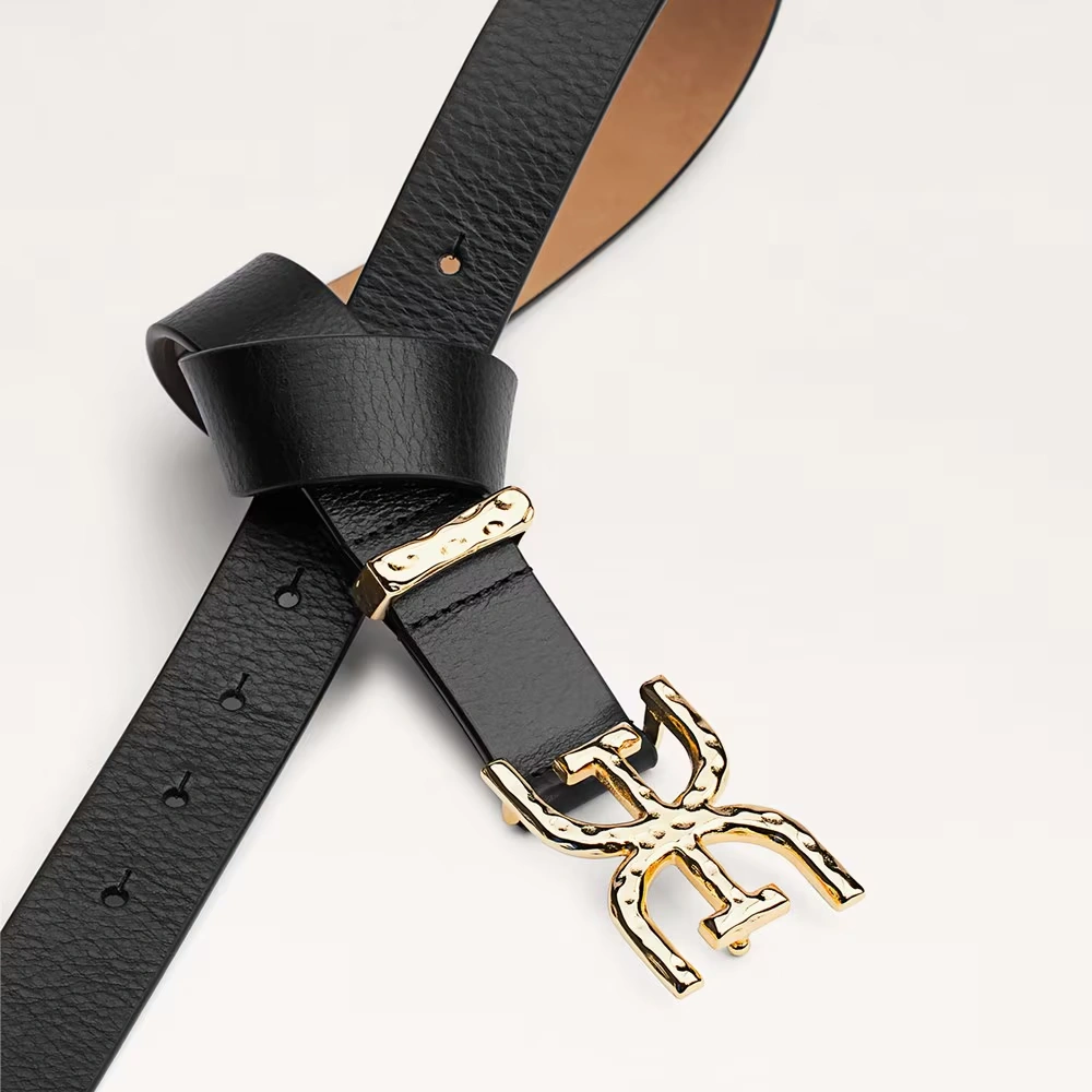 30MM Hammered Logo Belt