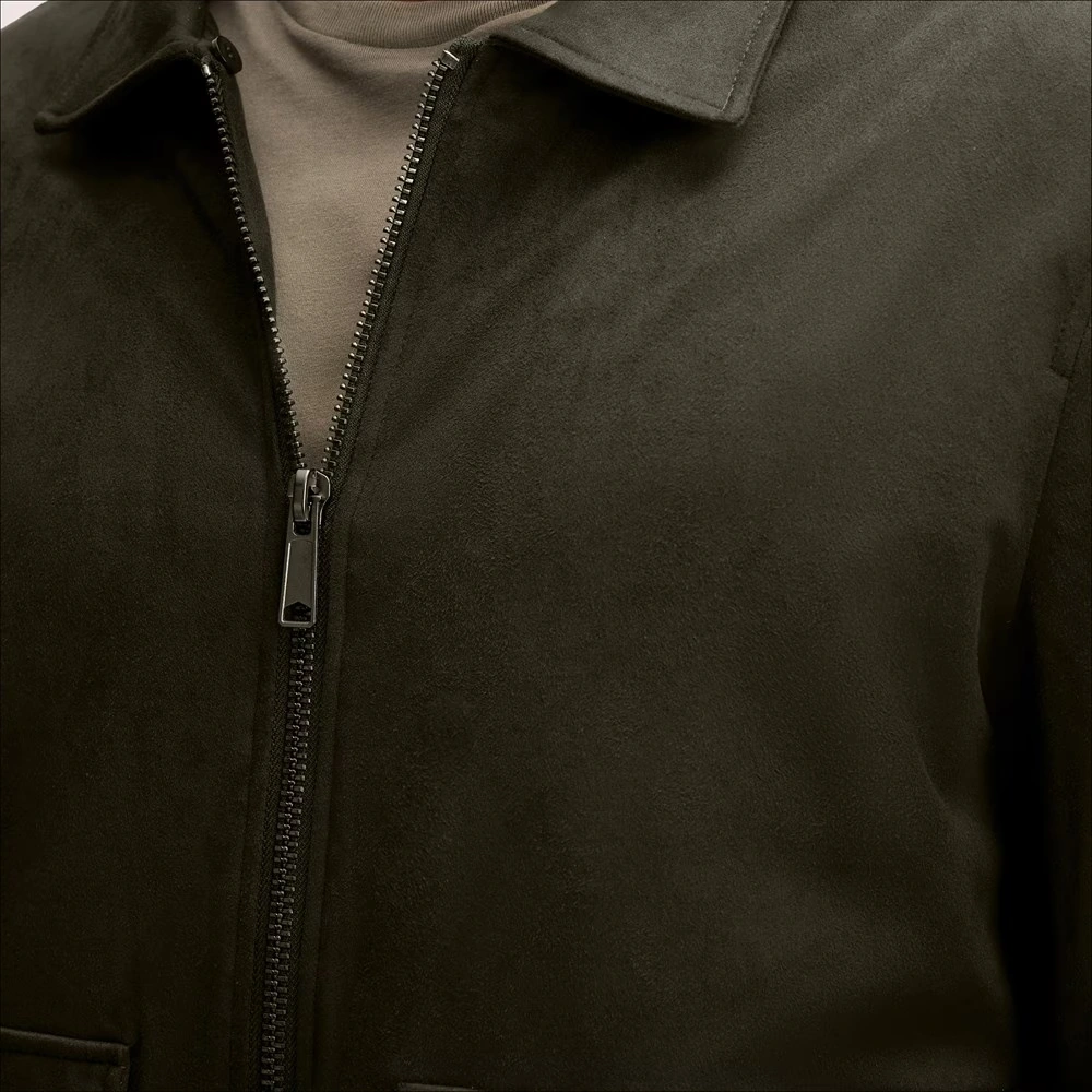 Sherpa Collar Suede Bomber