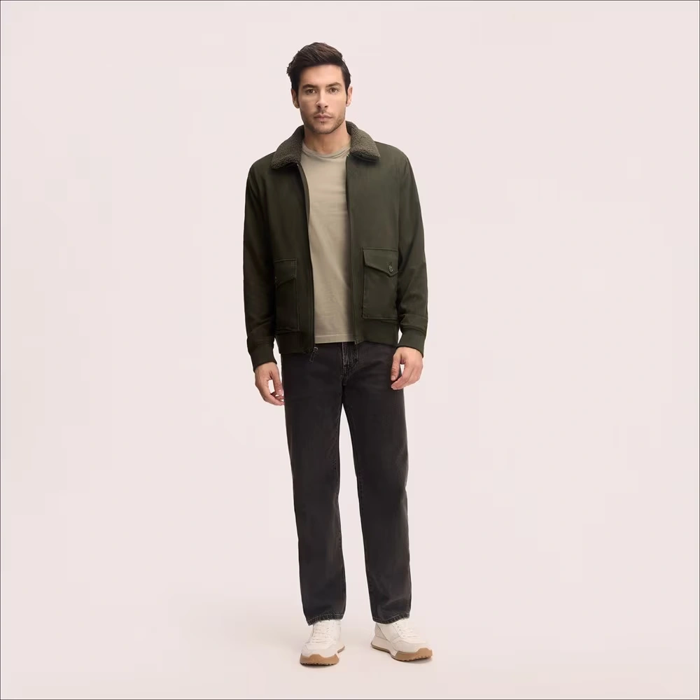 Sherpa Collar Suede Bomber