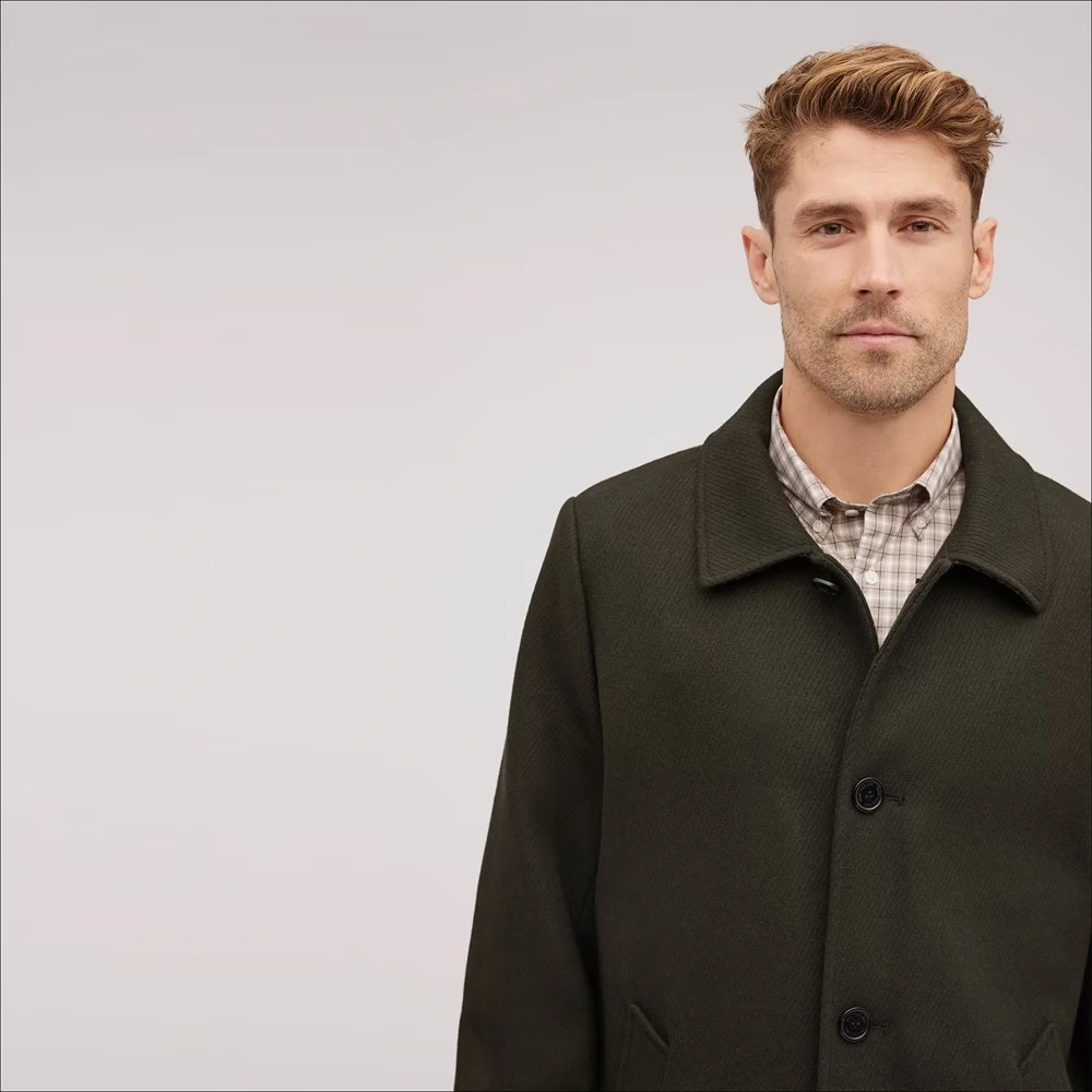 Men's Classic Single Breasted Wool Coat 4 Men's Classic Single Breasted Wool Coat