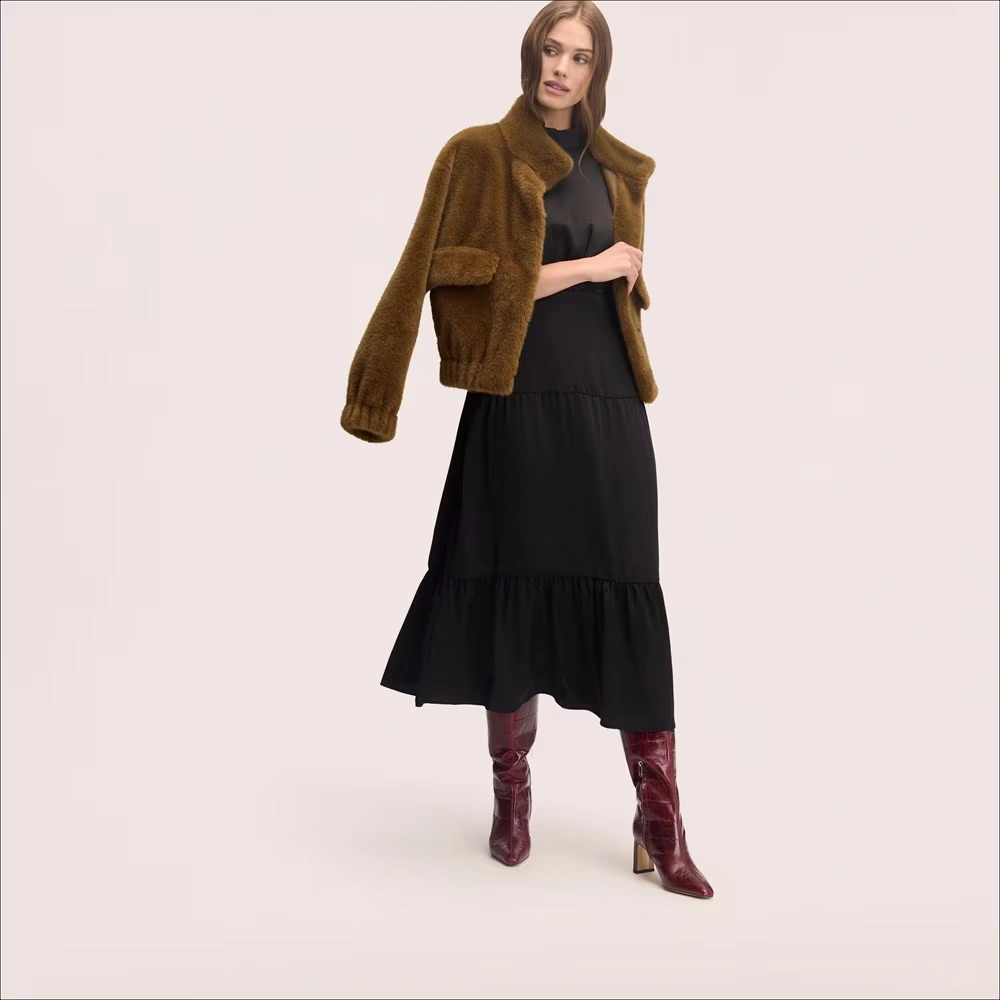 Faux Shearling Bomber Jacket